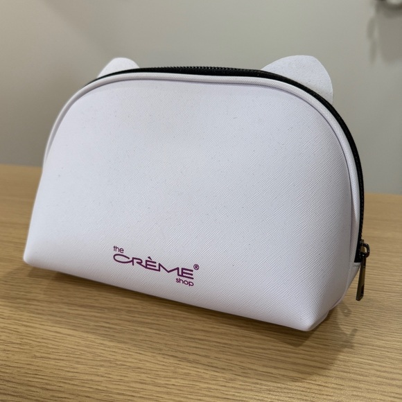 HELLO KITTY MAKEUP BAG GLITTERY BOW PINK AND WHITE - Picture 2 of 3